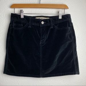Black Corduroy Denim Mini Skirt by Gap Jeans